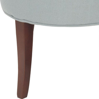 Safavieh Georgia Vanity Stool Silver Blue and Cherry Mahogany Furniture 