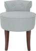 Safavieh Georgia Vanity Stool Silver Blue and Cherry Mahogany Furniture Main