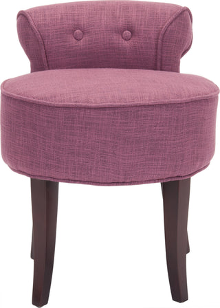 Safavieh Georgia Vanity Stool Rose and Cherry Mahogany Furniture main image