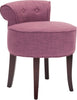 Safavieh Georgia Vanity Stool Rose and Cherry Mahogany Furniture 