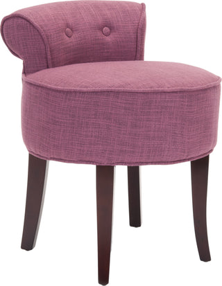 Safavieh Georgia Vanity Stool Rose and Cherry Mahogany Furniture 