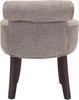 Safavieh Georgia Vanity Stool Stone and Cherry Mahogany Furniture 