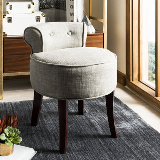 Safavieh Georgia Vanity Stool Stone and Cherry Mahogany Furniture  Feature