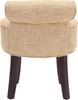 Safavieh Georgia Vanity Stool Gold and Cherry Mahogany Furniture 