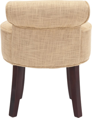 Safavieh Georgia Vanity Stool Gold and Cherry Mahogany Furniture 