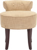 Safavieh Georgia Vanity Stool Gold and Cherry Mahogany Furniture main image