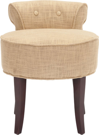 Safavieh Georgia Vanity Stool Gold and Cherry Mahogany Furniture main image