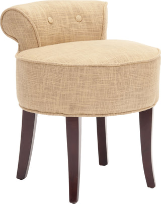 Safavieh Georgia Vanity Stool Gold and Cherry Mahogany Furniture 