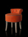 Safavieh Georgia Vanity Stool Burnt Orange and Distressed Grey Furniture  Feature