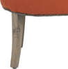 Safavieh Georgia Vanity Stool Burnt Orange and Distressed Grey Furniture 