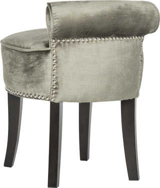 Safavieh Georgia Vanity Stool Antique Sage and Espresso Furniture 