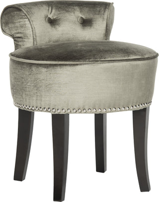 Safavieh Georgia Vanity Stool Antique Sage and Espresso Furniture 