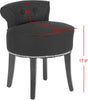 Safavieh Georgia Vanity Stool Black and Espresso Furniture 