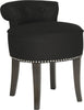 Safavieh Georgia Vanity Stool Black and Espresso Furniture 