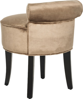 Safavieh Georgia Vanity Stool Mink Brown and Espresso Furniture 