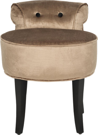 Safavieh Georgia Vanity Stool Mink Brown and Espresso Furniture main image