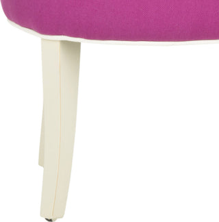 Safavieh Georgia Vanity Stool Fuchsia and Cream Ivory Furniture 