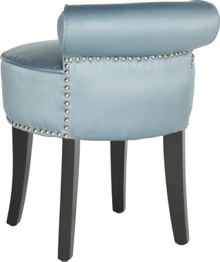 Safavieh Georgia Vanity Stool Teal and Espresso Furniture 