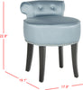 Safavieh Georgia Vanity Stool Teal and Espresso Furniture 