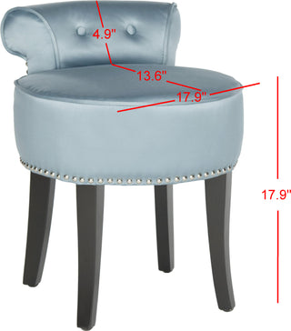 Safavieh Georgia Vanity Stool Teal and Espresso Furniture 