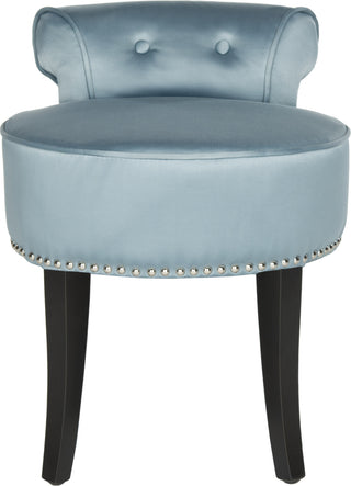 Safavieh Georgia Vanity Stool Teal and Espresso Furniture main image