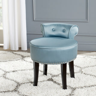 Safavieh Georgia Vanity Stool Teal and Espresso Furniture 