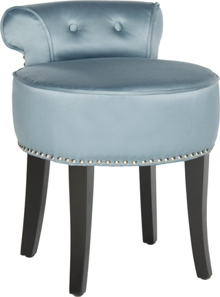 Safavieh Georgia Vanity Stool Teal and Espresso Furniture 