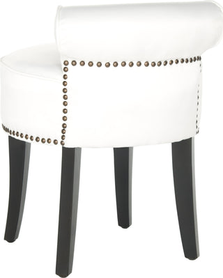 Safavieh Georgia Vanity Stool White and Espress Furniture 