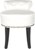 Safavieh Georgia Vanity Stool White and Espress Furniture main image
