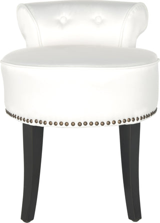 Safavieh Georgia Vanity Stool White and Espress Furniture main image