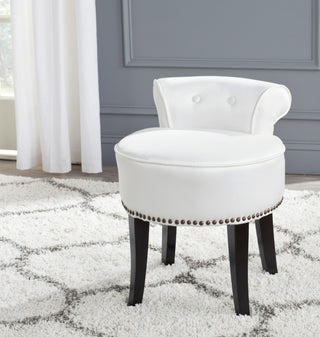 Safavieh Georgia Vanity Stool White and Espress Furniture  Feature