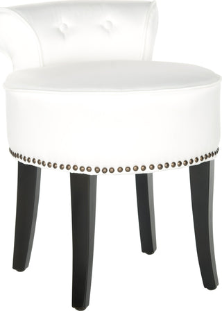 Safavieh Georgia Vanity Stool White and Espress Furniture 