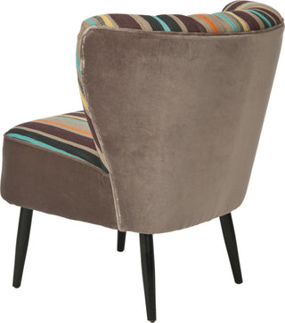 Safavieh Morgan Accent Chair Multi Striped and Black Furniture 