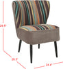 Safavieh Morgan Accent Chair Multi Striped and Black Furniture 