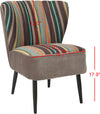 Safavieh Morgan Accent Chair Multi Striped and Black Furniture 