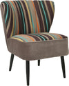 Safavieh Morgan Accent Chair Multi Striped and Black Furniture 