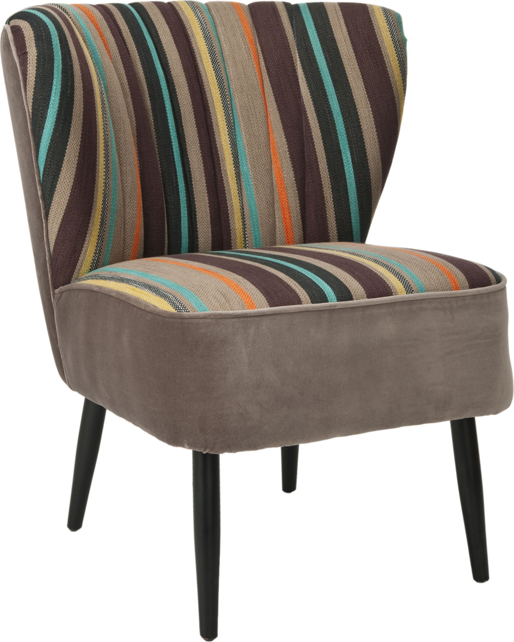 Safavieh Morgan Accent Chair Multi Striped and Black Main Feature