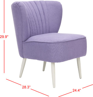 Safavieh Morgan Accent Chair Lavender and Eggshell Furniture 