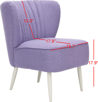 Safavieh Morgan Accent Chair Lavender and Eggshell Furniture 