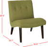 Safavieh Mandell Chair With Buttons Sweet Pea Green and Black Furniture 