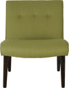 Safavieh Mandell Chair With Buttons Sweet Pea Green and Black Furniture main image