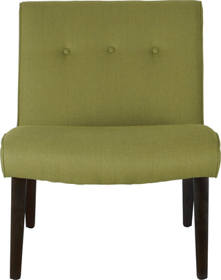 Safavieh Mandell Chair With Buttons Sweet Pea Green and Black Furniture main image