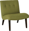 Safavieh Mandell Chair With Buttons Sweet Pea Green and Black Furniture  Feature