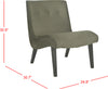 Safavieh Mandell Chair With Buttons Forest Green and Java Furniture 