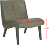 Safavieh Mandell Chair With Buttons Forest Green and Java Furniture 