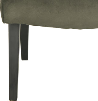 Safavieh Mandell Chair With Buttons Forest Green and Java Furniture 