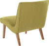 Safavieh Mandell Chair With Buttons Sweet Pea Green and Natural Oak Finish Furniture 