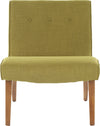 Safavieh Mandell Chair With Buttons Sweet Pea Green and Natural Oak Finish Furniture main image