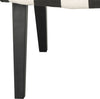 Safavieh Mandell Chair With Buttons Black and White and-Furniture 