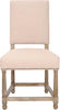 Safavieh Faxon 20''H Linen Side Chairs (SET Of 2)-Nickel Nail Heads Taupe and Pickled Oak Finish Furniture main image
